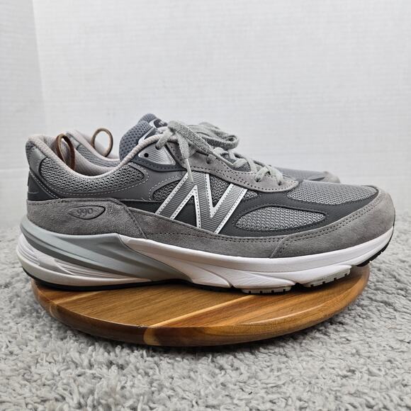 New Balance Mens 14D 990v6 Grey White Casual Comfort Daily Sneaker M990GL6 - Picture 3 of 12